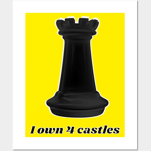 I own four castles - black castle - chess Wall Art by Blue Butterfly Designs 